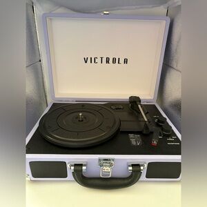 Victrola Journey + Bluetooth Suitcase Record Player Turntable Lavender